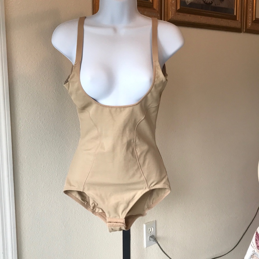 Flexees Maidenform Nude Body Suit Shaper Sz L